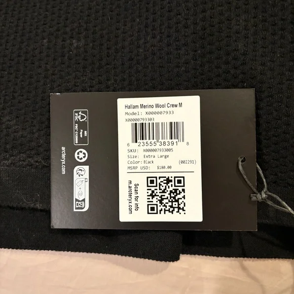 Arcteryx Hallam Merino Wool XL